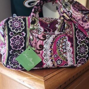 Vera Bradley Floral Pink and Green Travel Bag